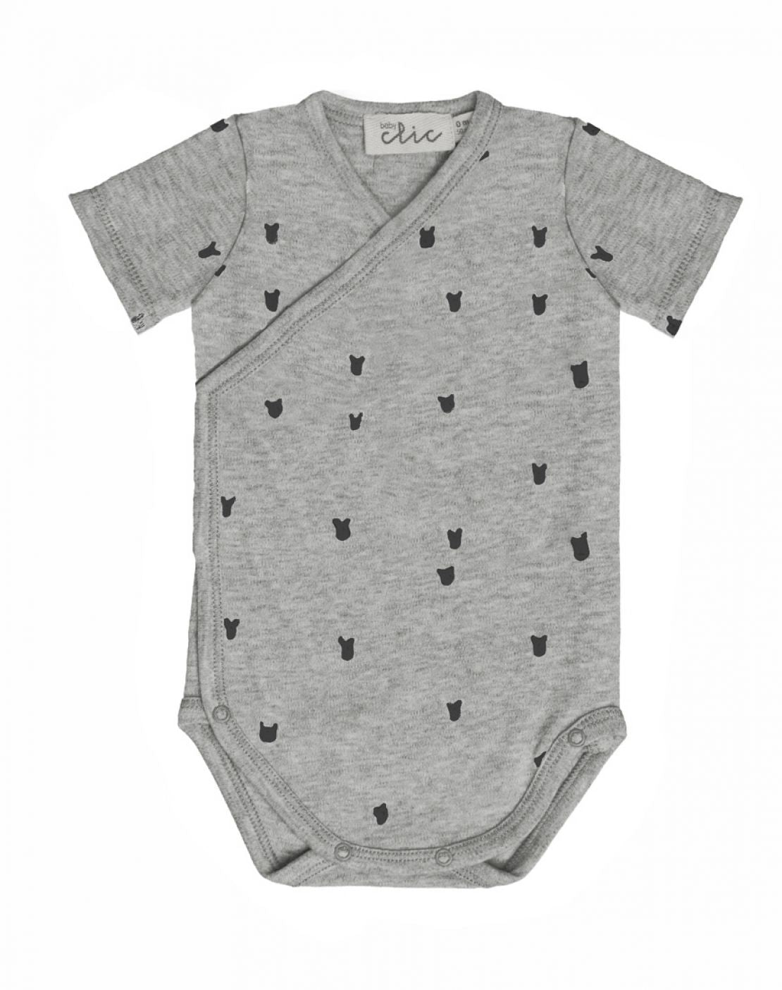 Body cruzado manga corta - BEAR GRIS