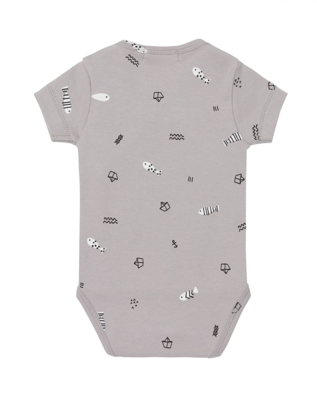 Body cruzado manga corta - BOATS GRIS