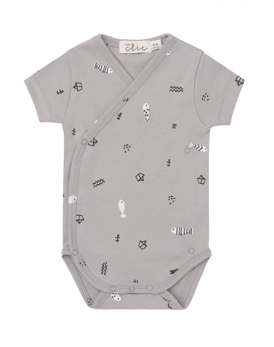 Body cruzado manga corta - BOATS GRIS