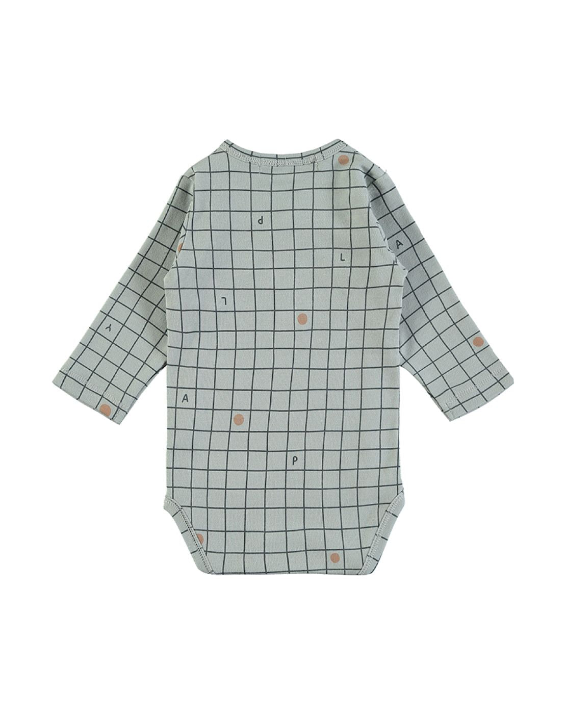 Body manga larga - CHECKS BLUE
