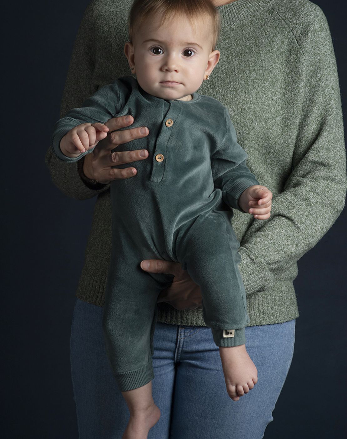 Pelele - VELOUR FOREST GREEN