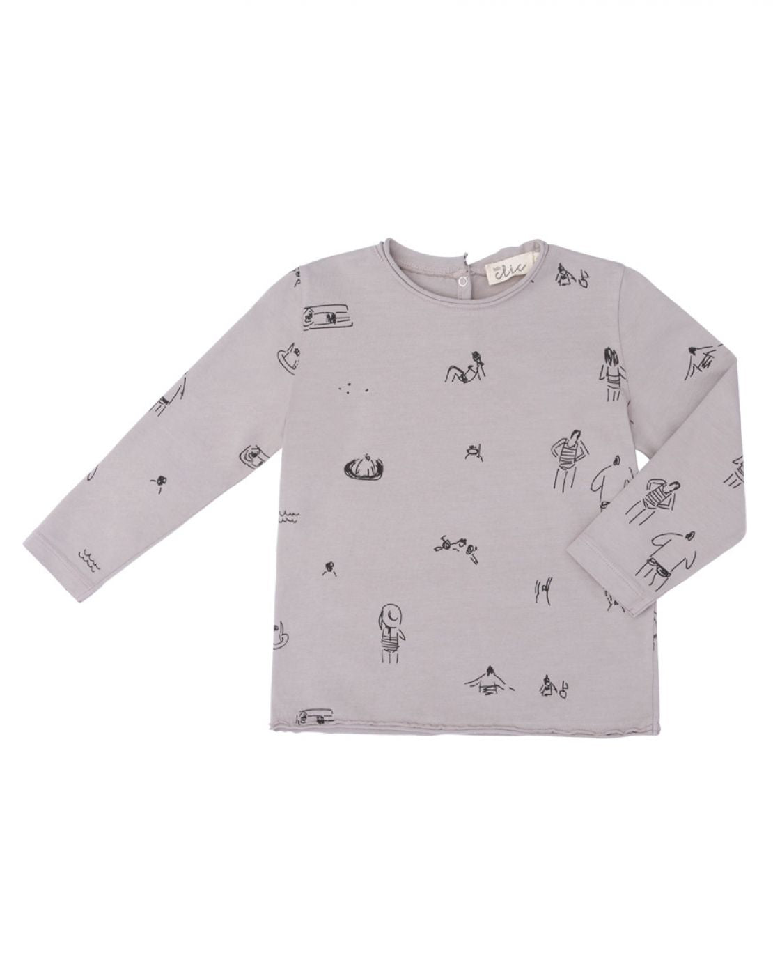 Camiseta manga larga - BEACH GRIS