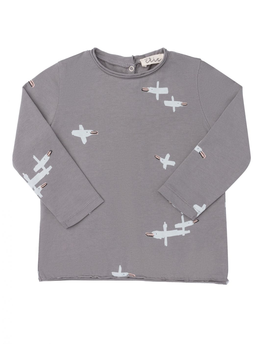 Camiseta manga larga - BIRDS GRIS