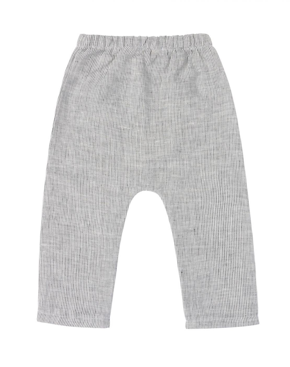 Pants LINEN RAYAS NEGRO
