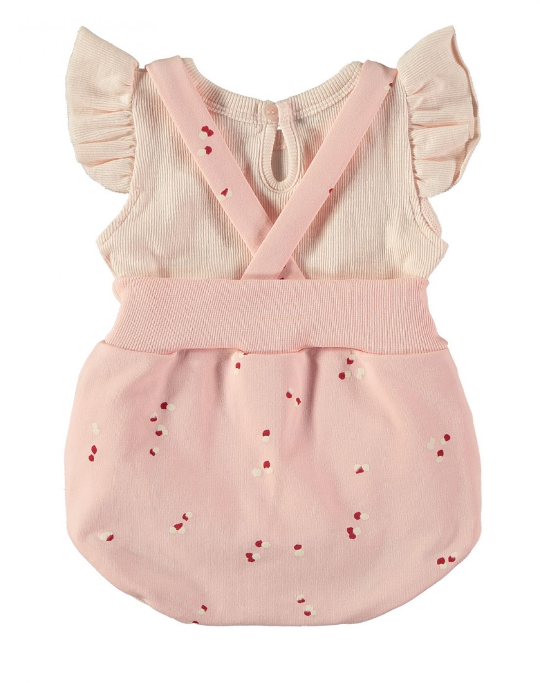 Culotte con tirantes + camiseta - PETALS ROSA