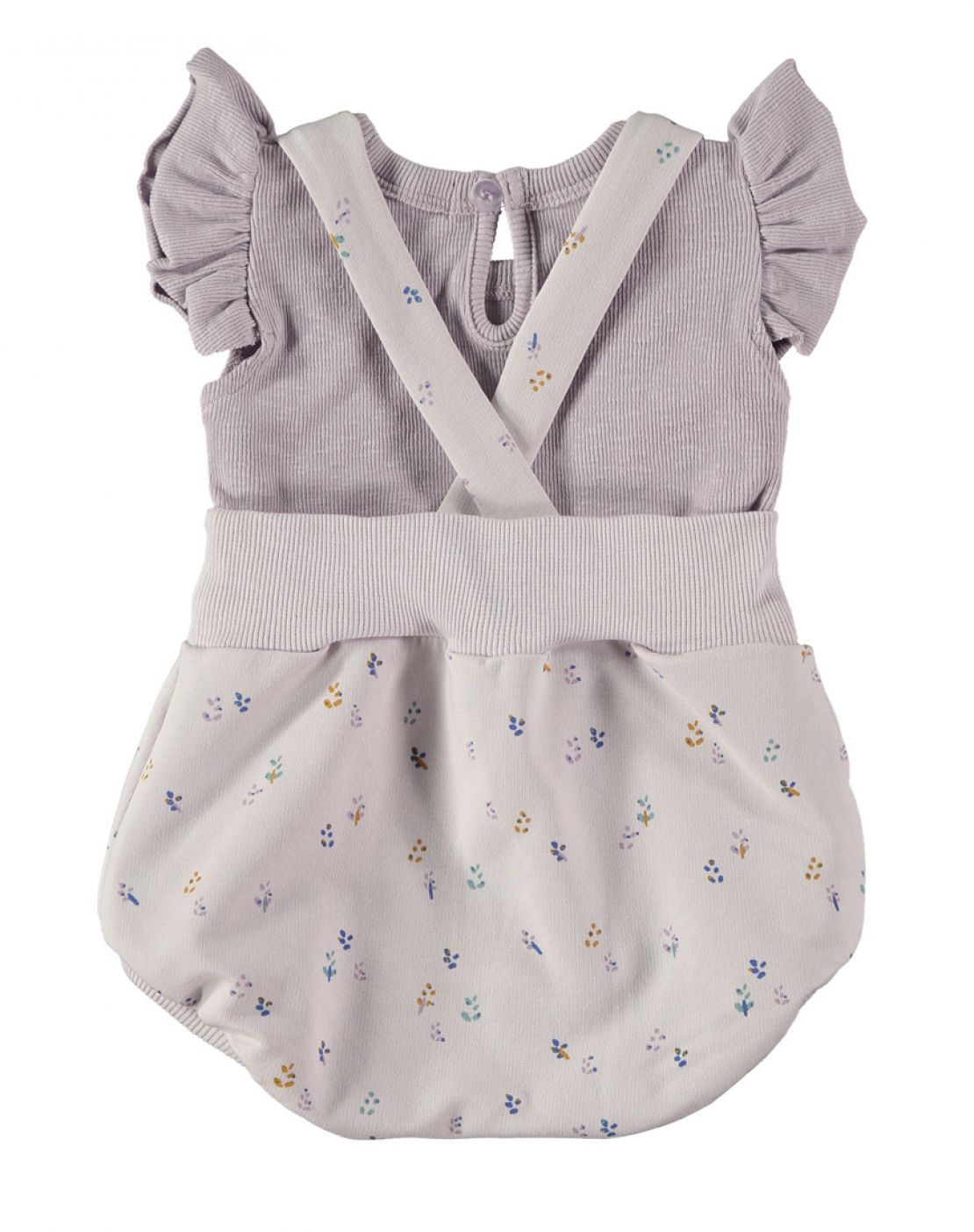 Culotte con tirantes + camiseta - LAVANDA