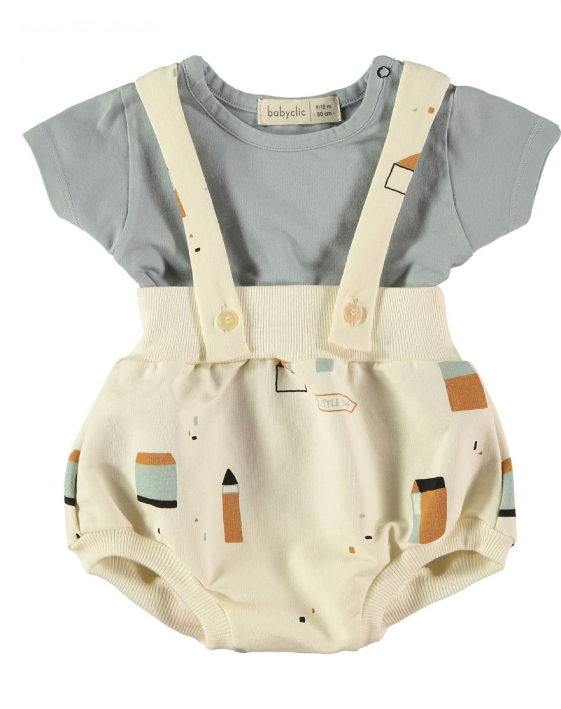 Culotte con tirantes + camiseta - LITTLE TOWN