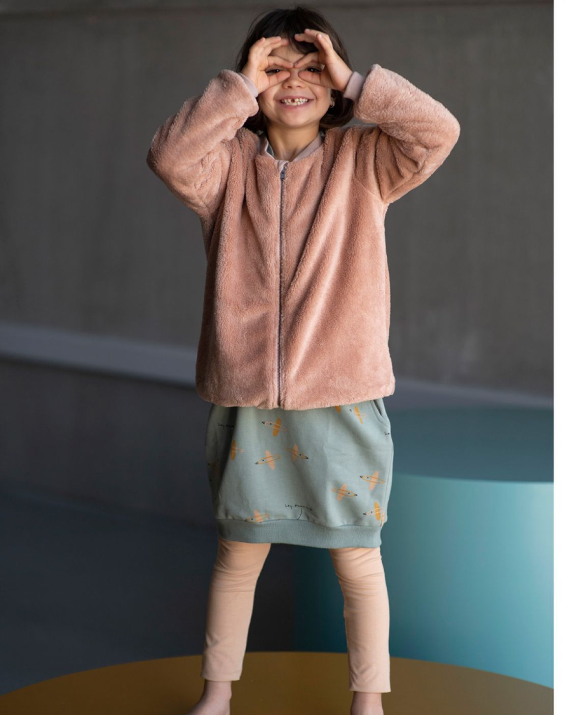 Bomber jacket - TEDDY PEACH