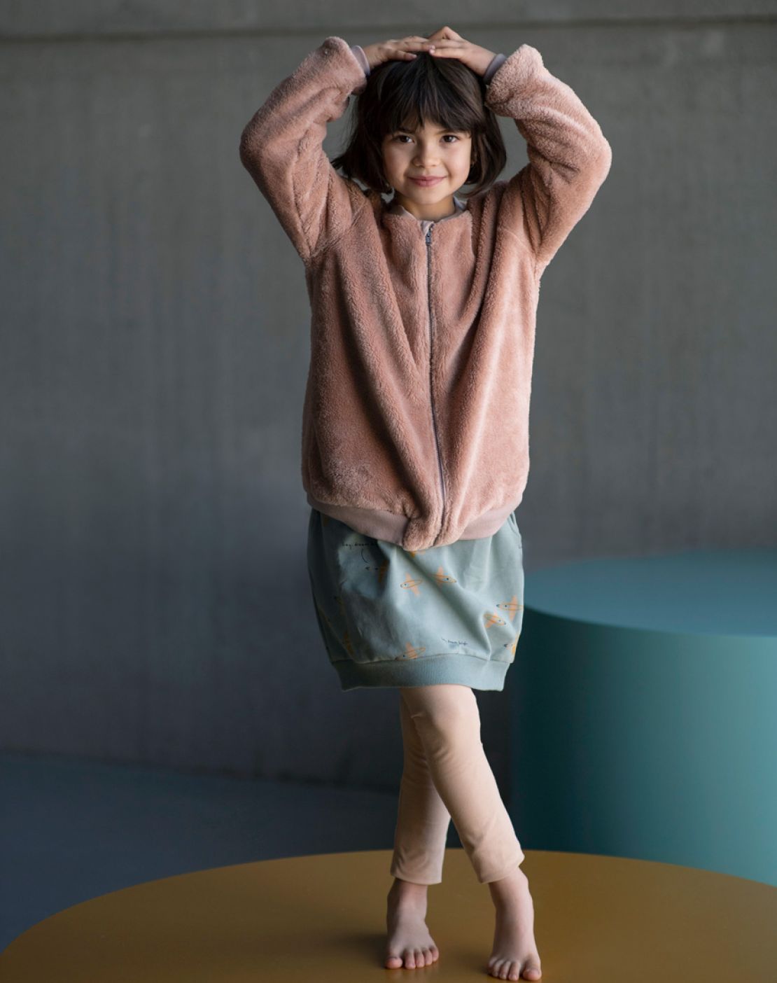 Bomber jacket - TEDDY PEACH