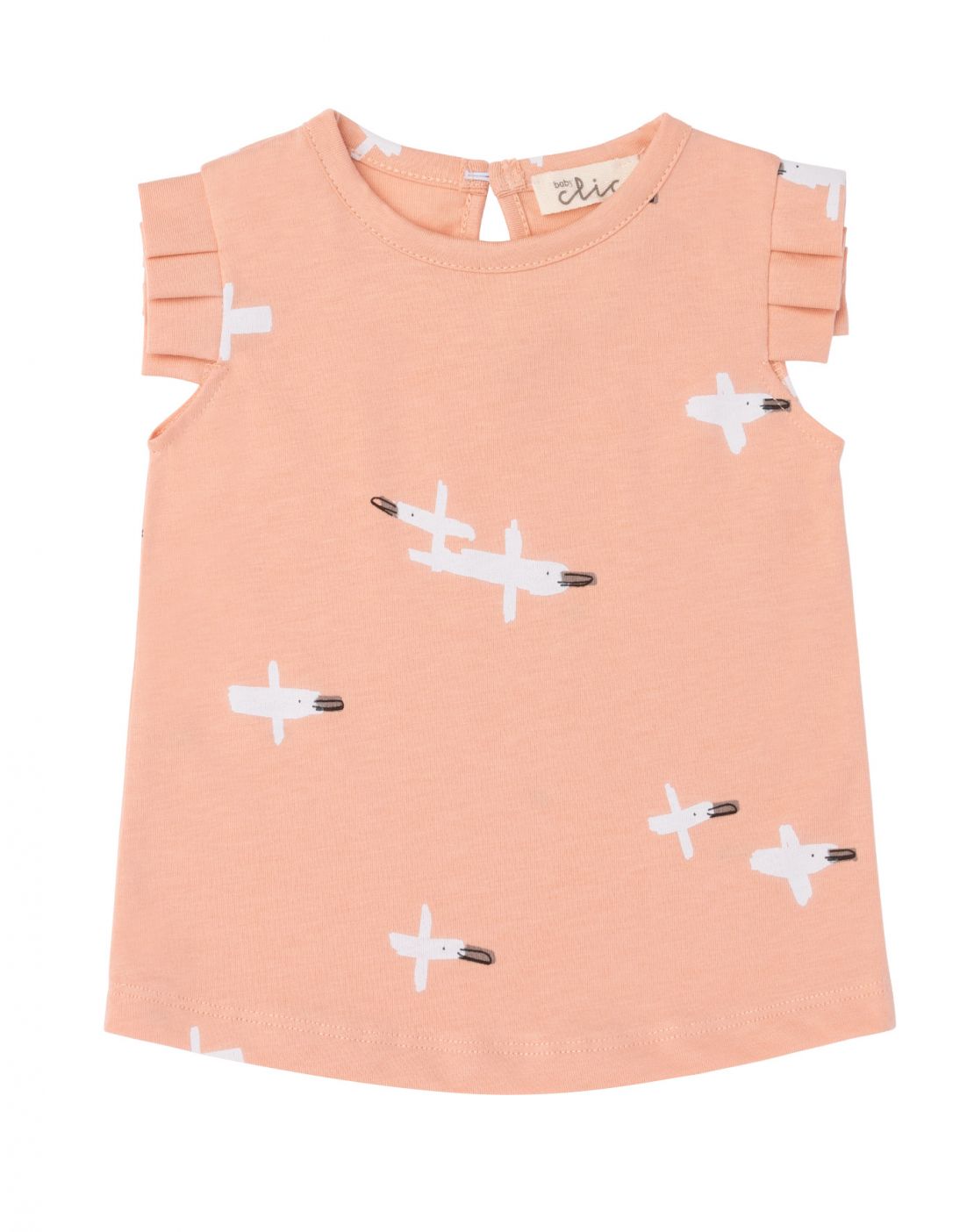 Camiseta manga corta - BIRDS SALMÓN