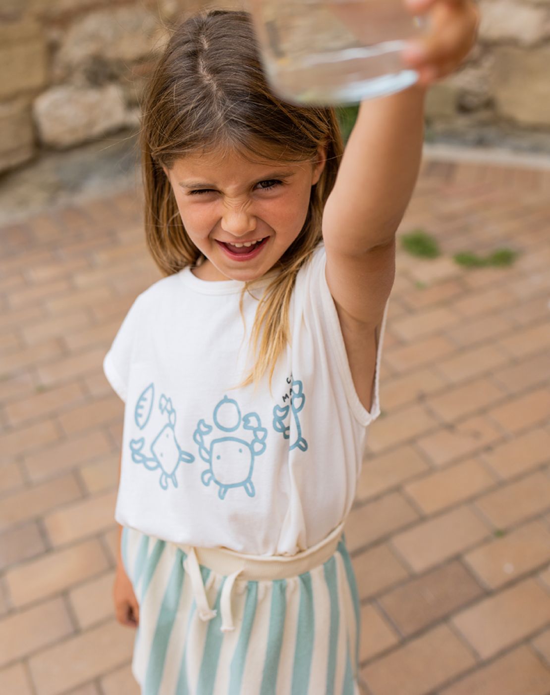 Falda - Stripes Aqua