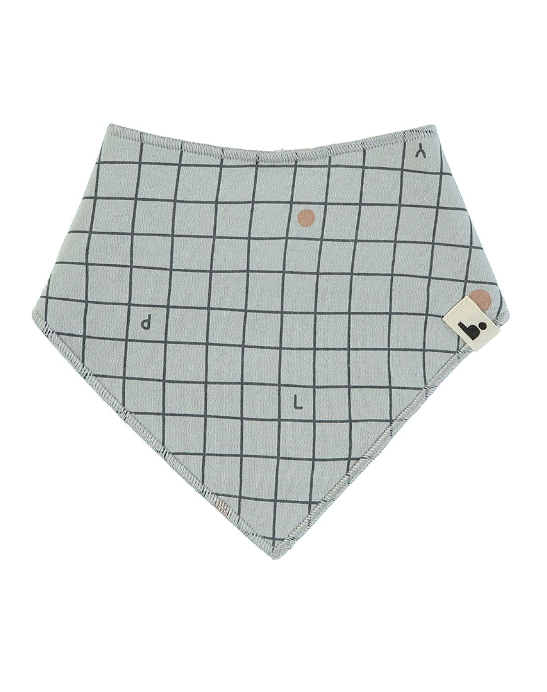 Bandana bib (Pack of 2 units)<br>CHECKS BLUE