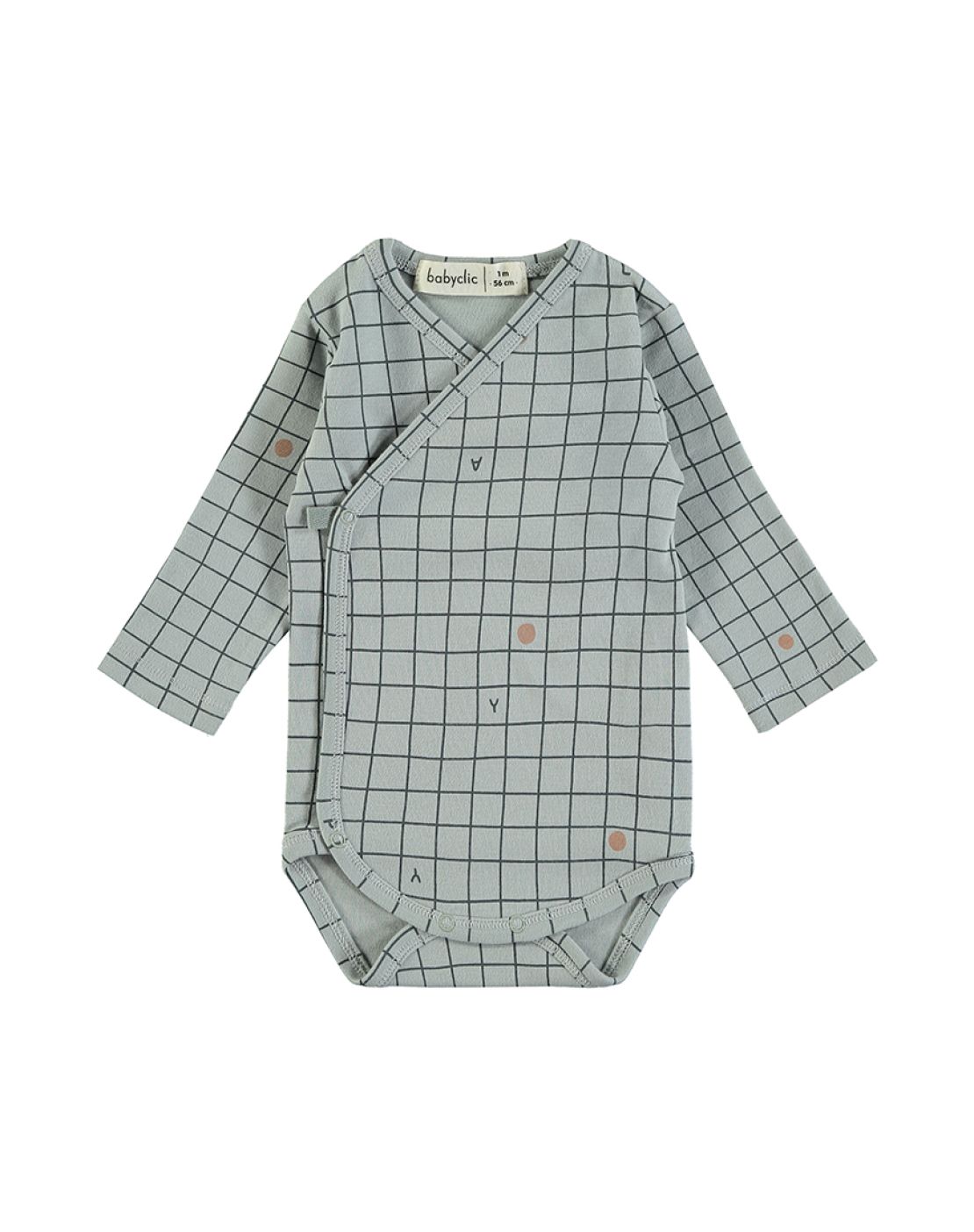 Body manga larga<br>CHECKS BLUE