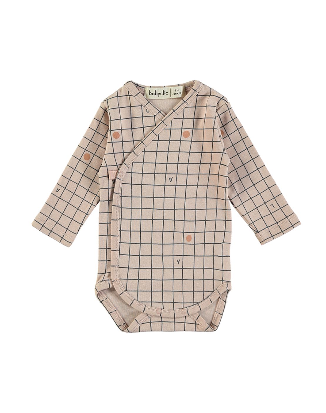 Body manga larga<br>CHECKS NUDE