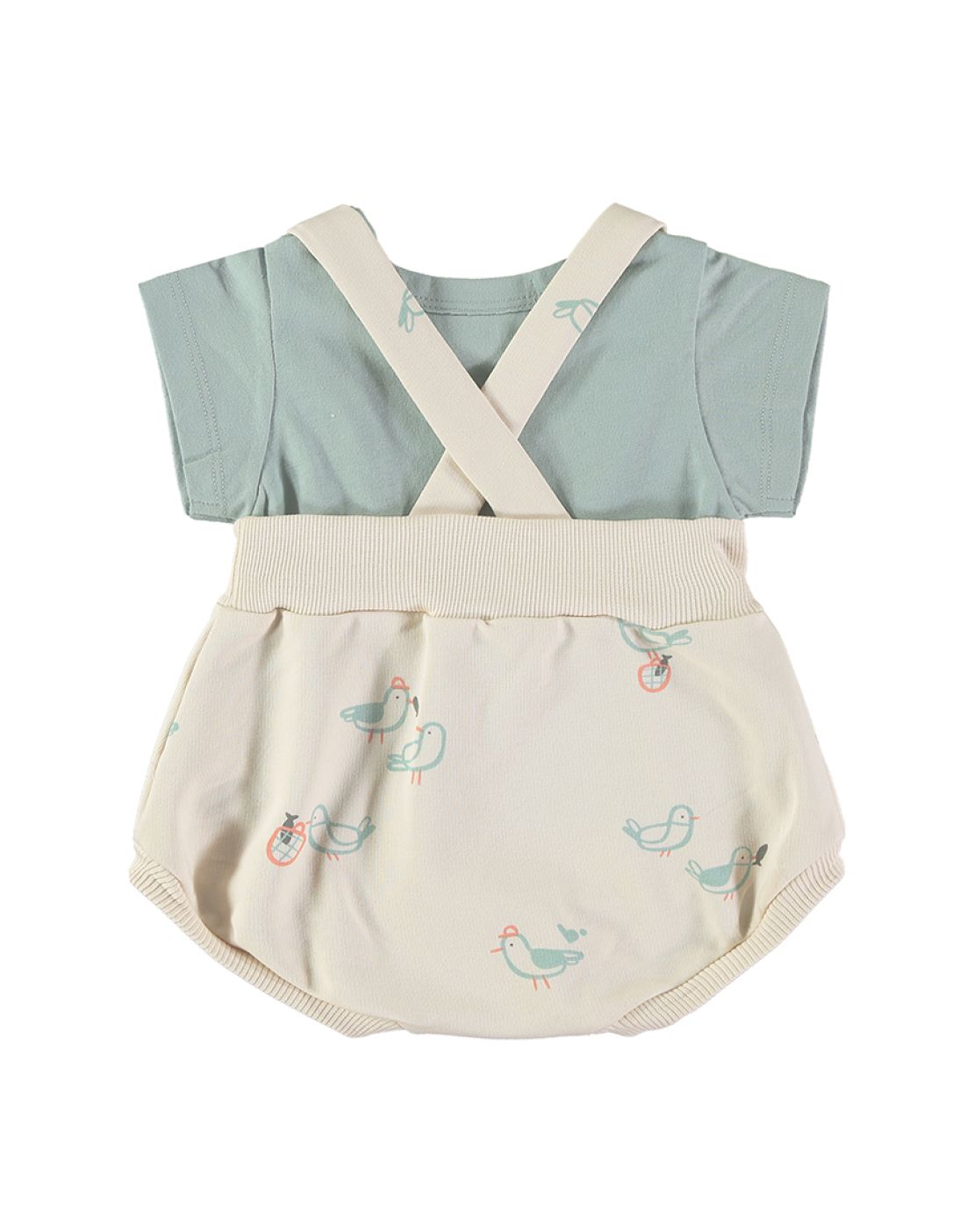 Bloomer with suspenders + T-shirt<br>Seagull