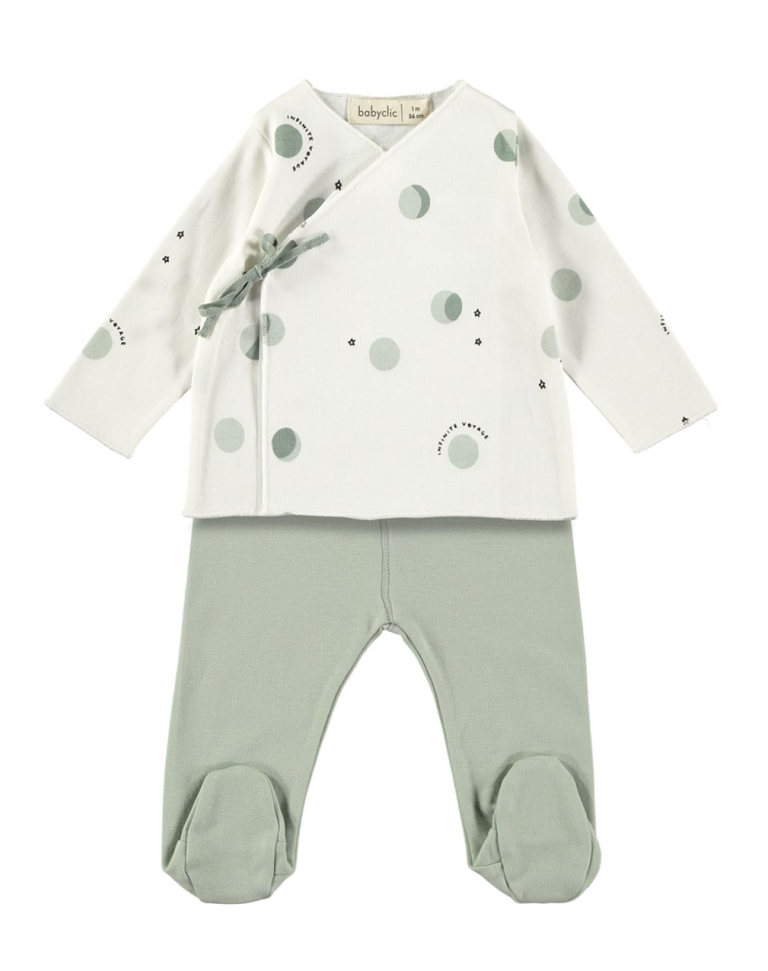 Jacket + footed pants<br>LUNA GREEN