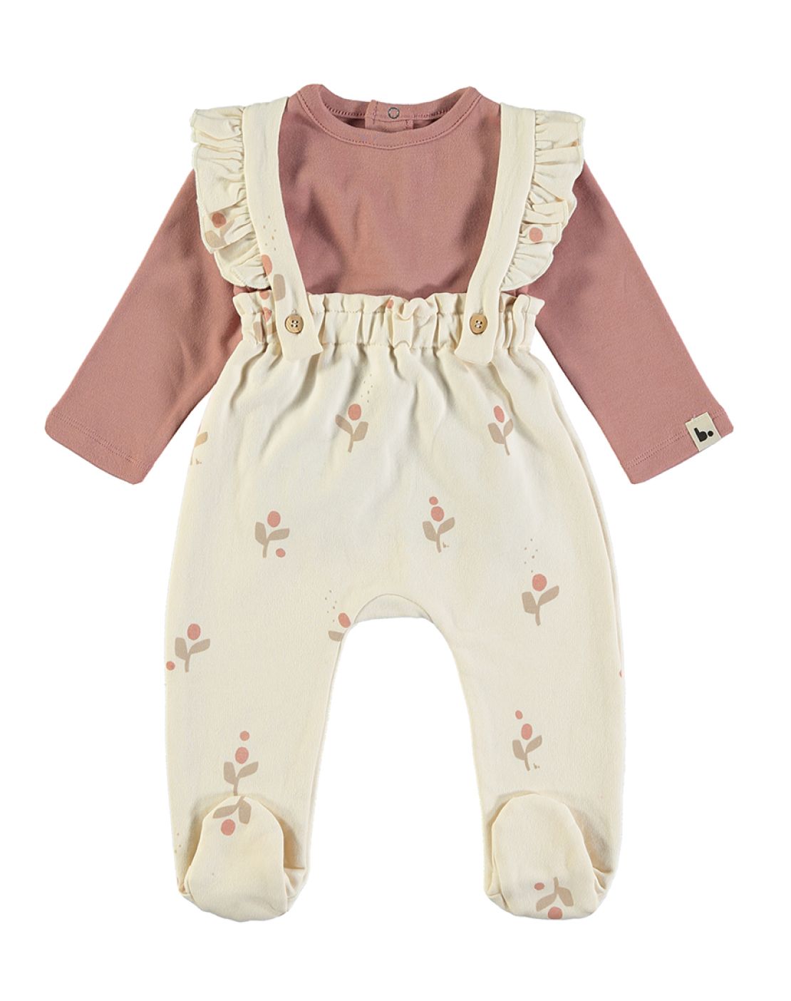Salopettes + Tshirts<br>FLOR CREAM