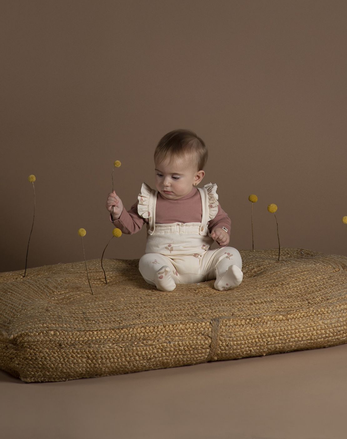 Salopettes + Tshirts<br>FLOR CREAM