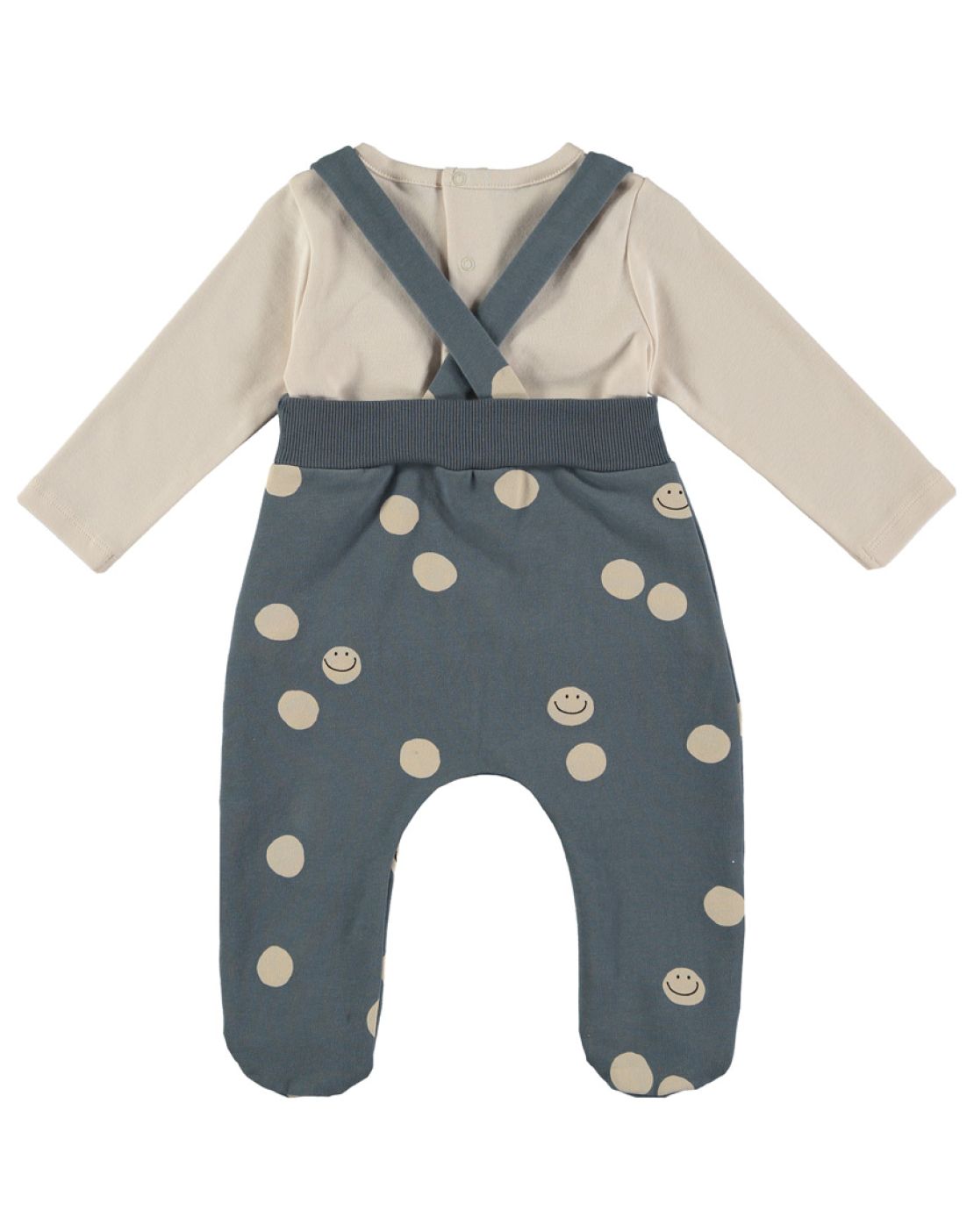 Salopettes + T-shirts<br>HAPPY STORM BLUE