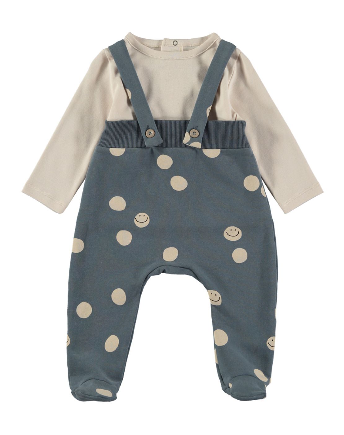 Salopettes + T-shirts<br>HAPPY STORM BLUE