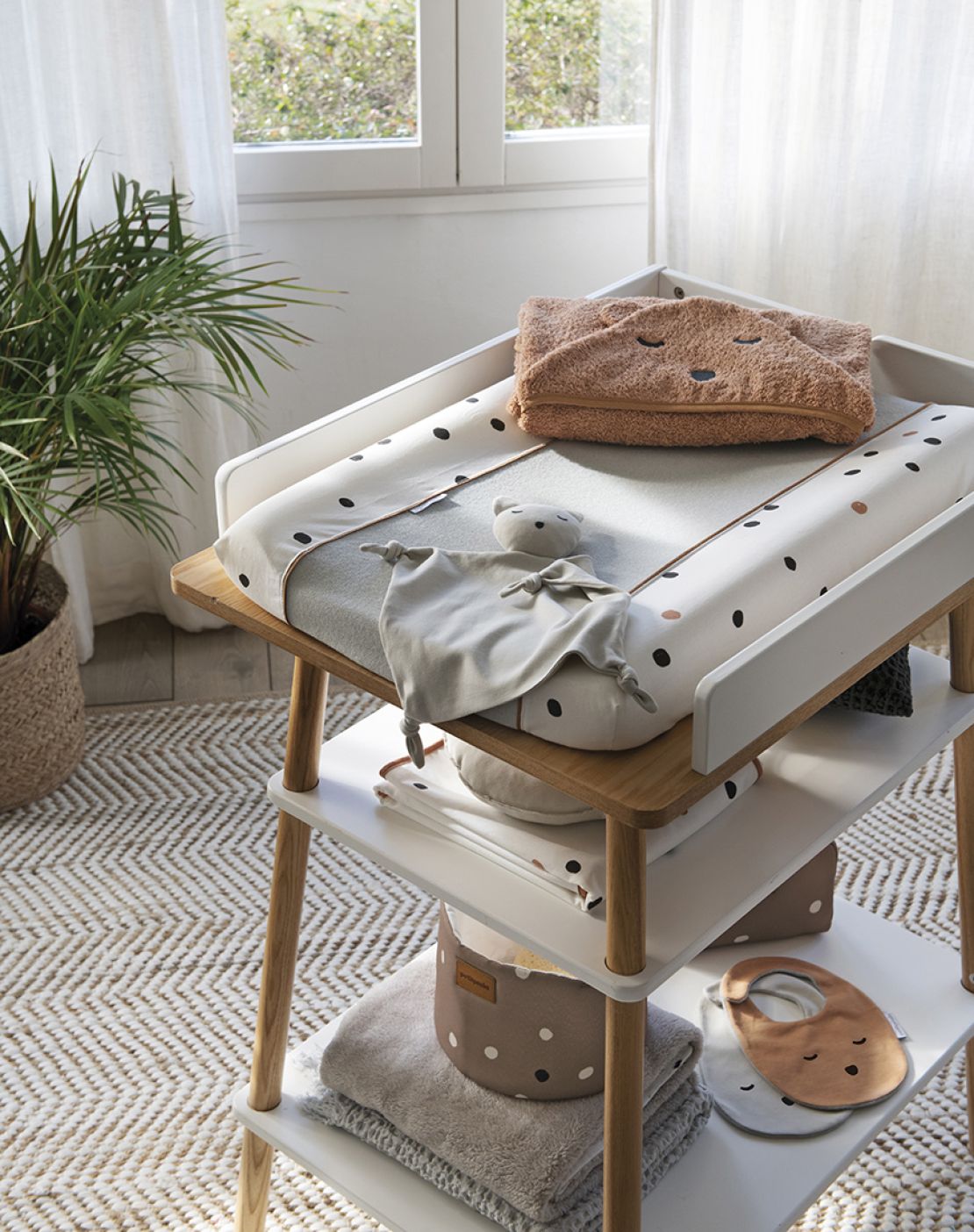 Protector rizo para funda de cambiador<br>GRIS