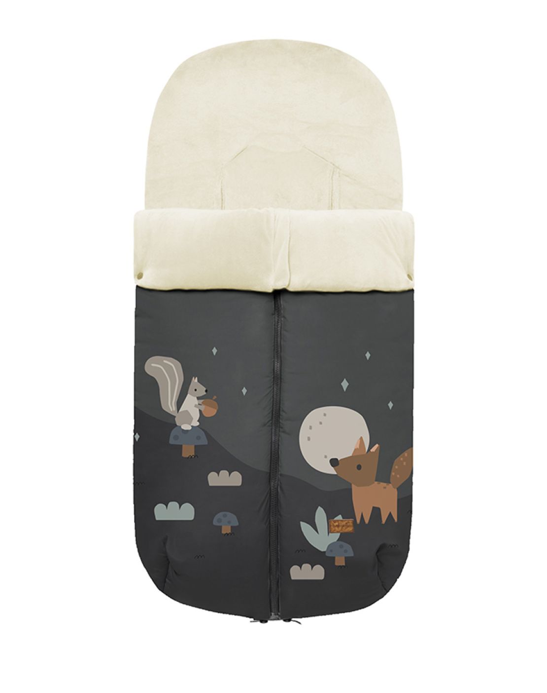 Bergen footmuff<br>FOX AND SQUIRREL