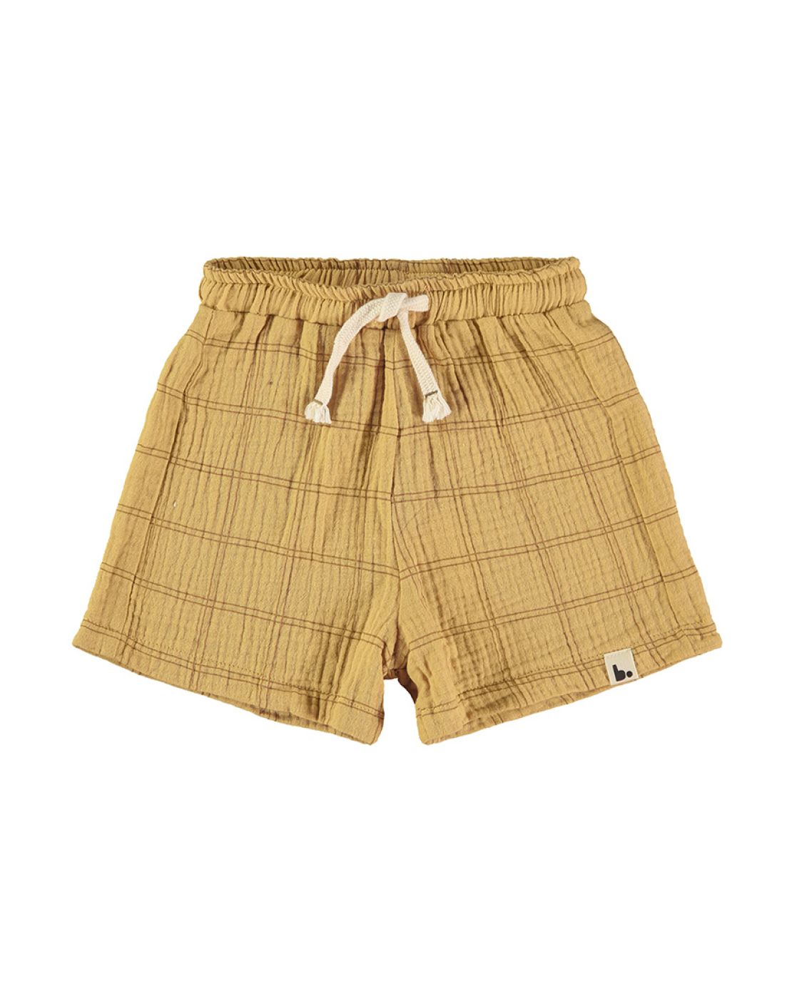 Shorts<br>SQUARES MUSTARD