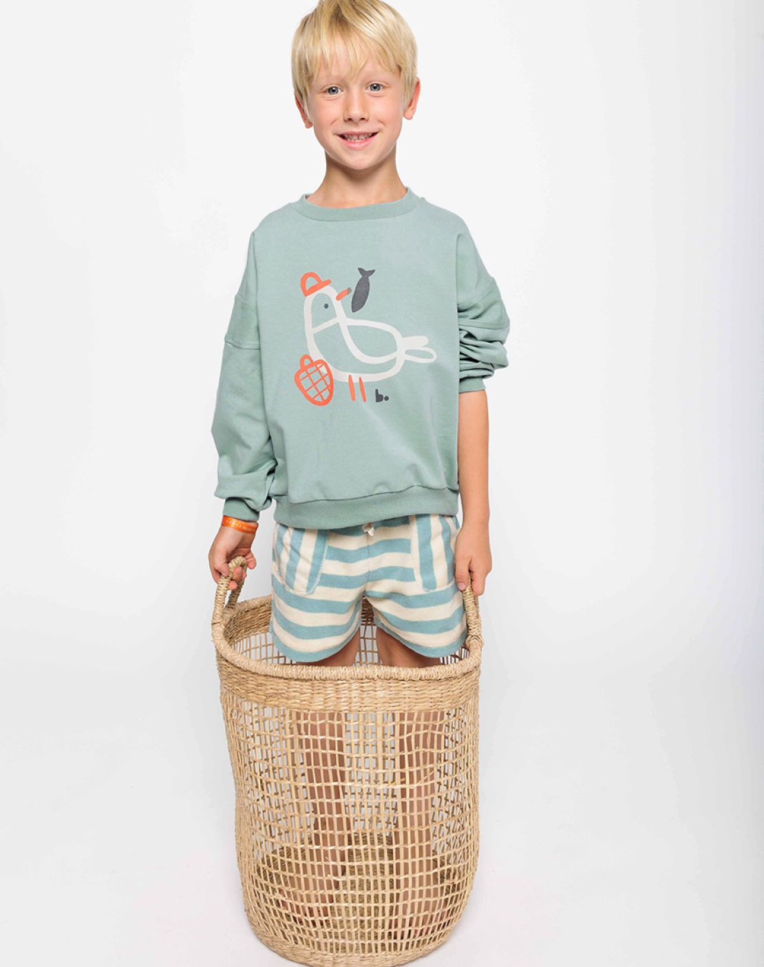 Shorts<br>Stripes Aqua