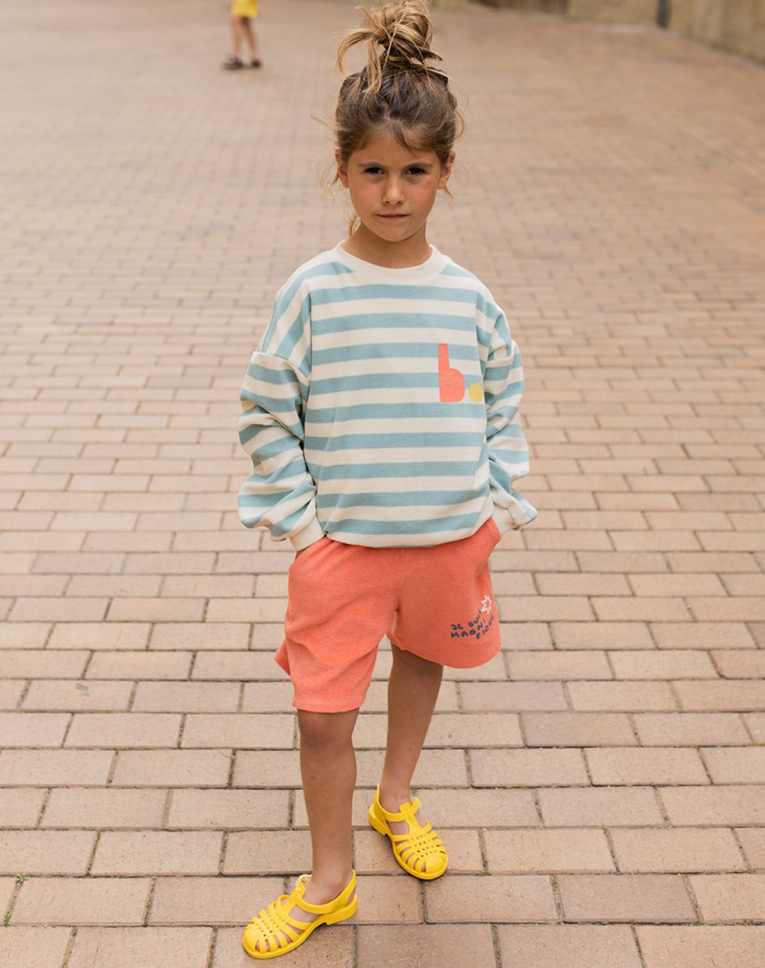 Sweatshirt<br>Stripes Aqua