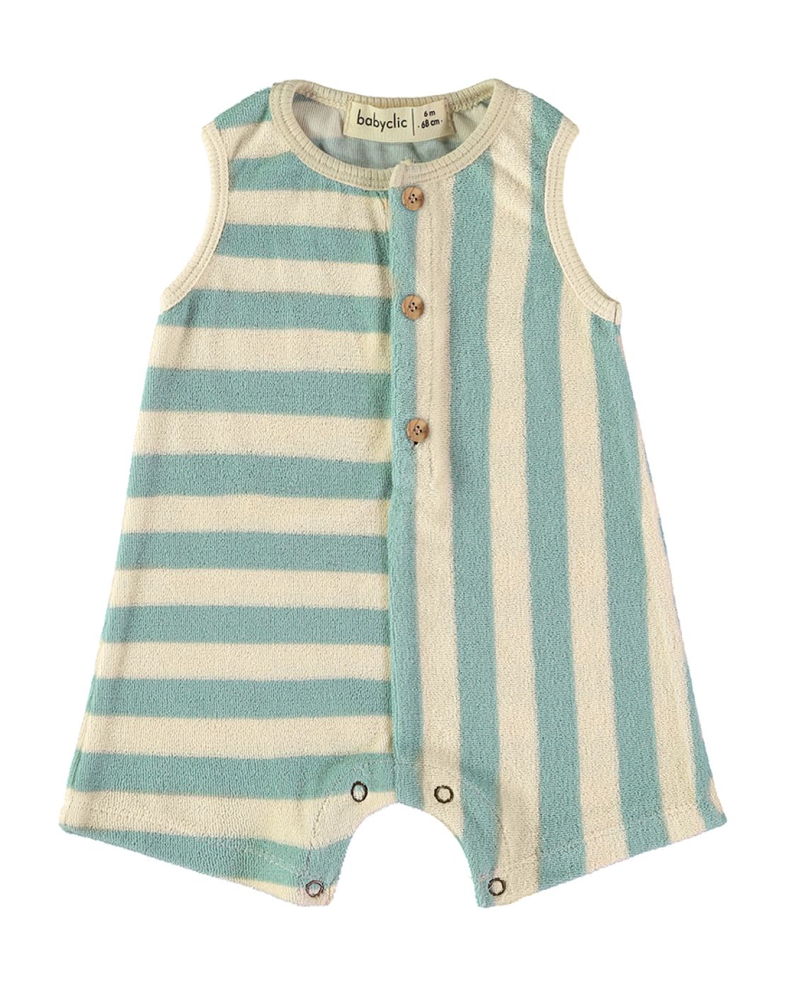 Pelele - Stripes Aqua