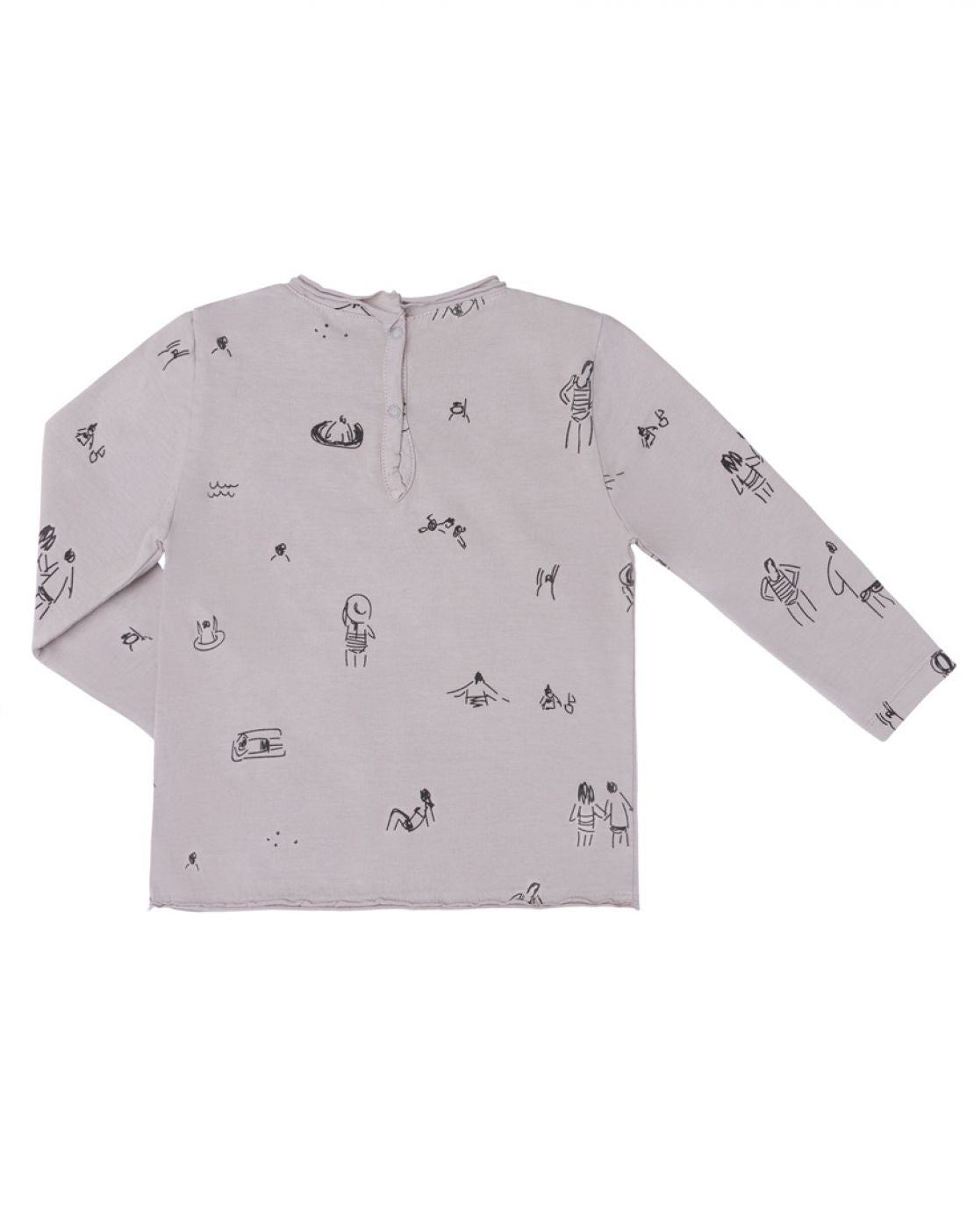 Camiseta manga larga - BEACH GRIS