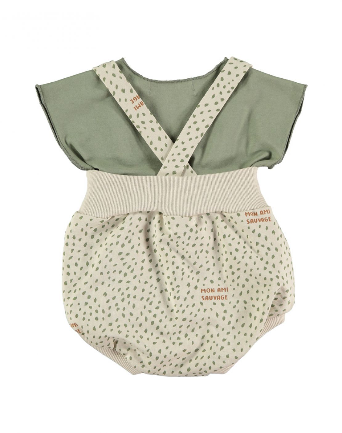 Culotte con tirantes + camiseta - SAUVAGE VERDE
