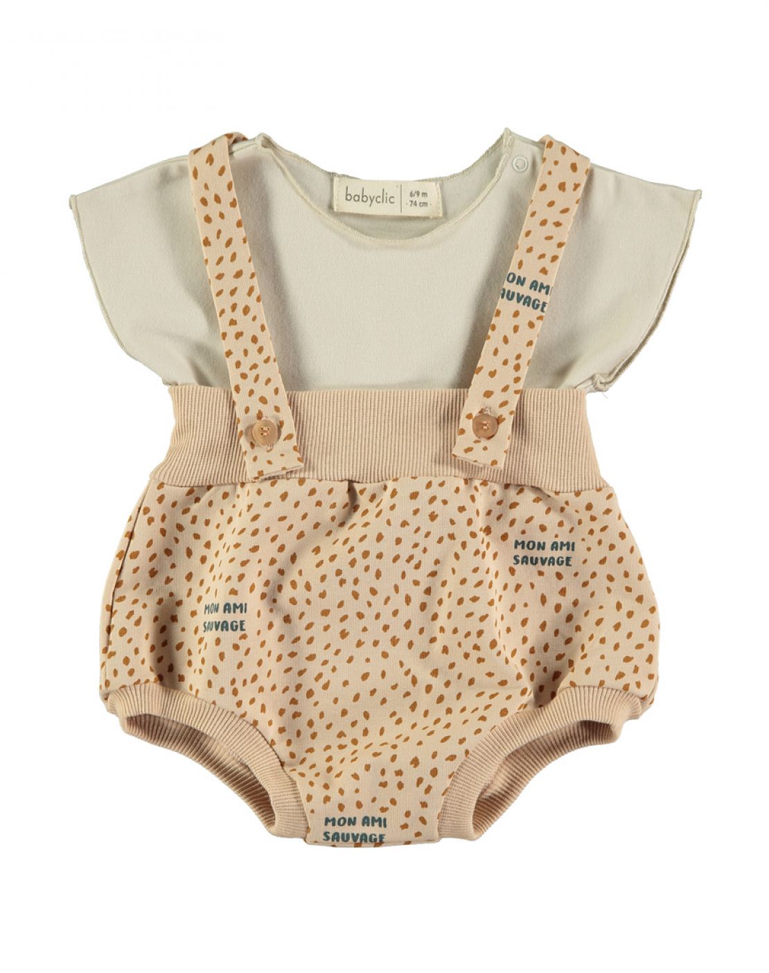 Culotte con tirantes + camiseta - SAUVAGE ROSA