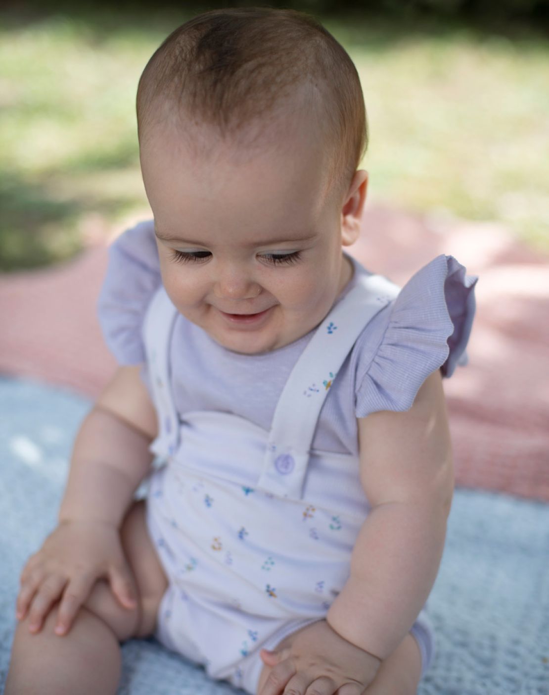 Culotte con tirantes + camiseta - LAVANDA