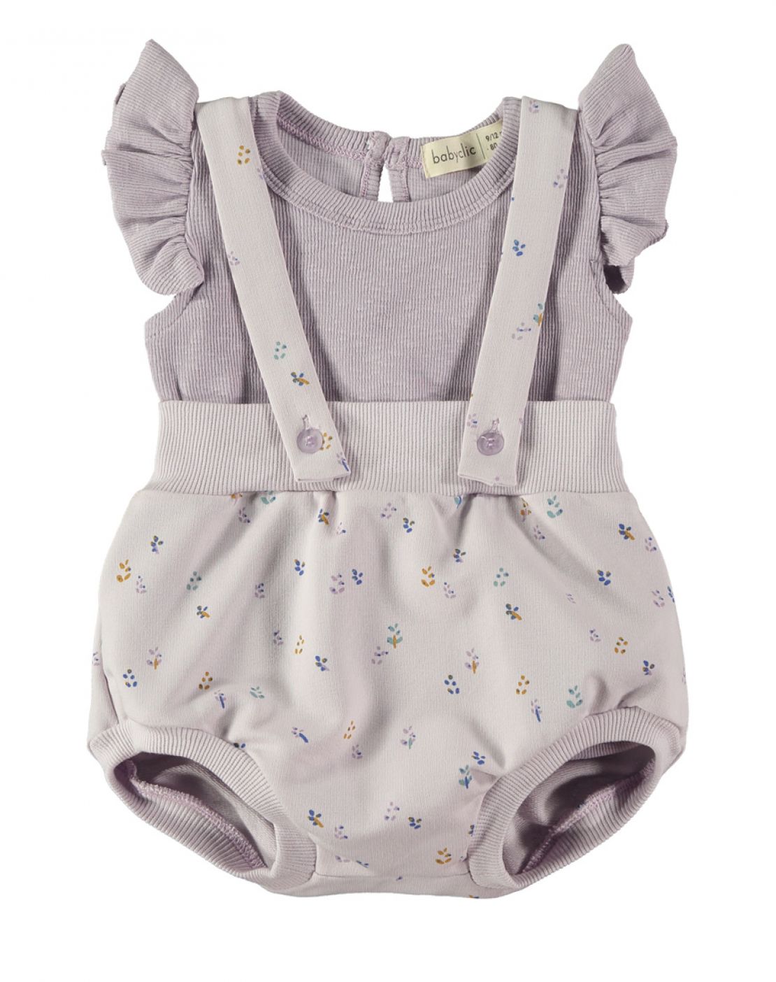 Culotte con tirantes + camiseta - LAVANDA