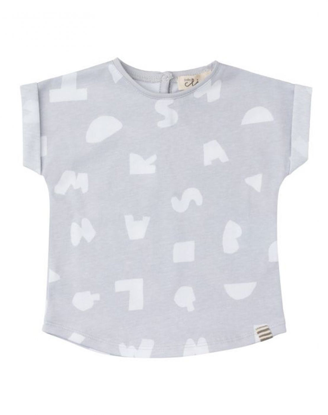 Camiseta manga corta - LETRAS GRIS