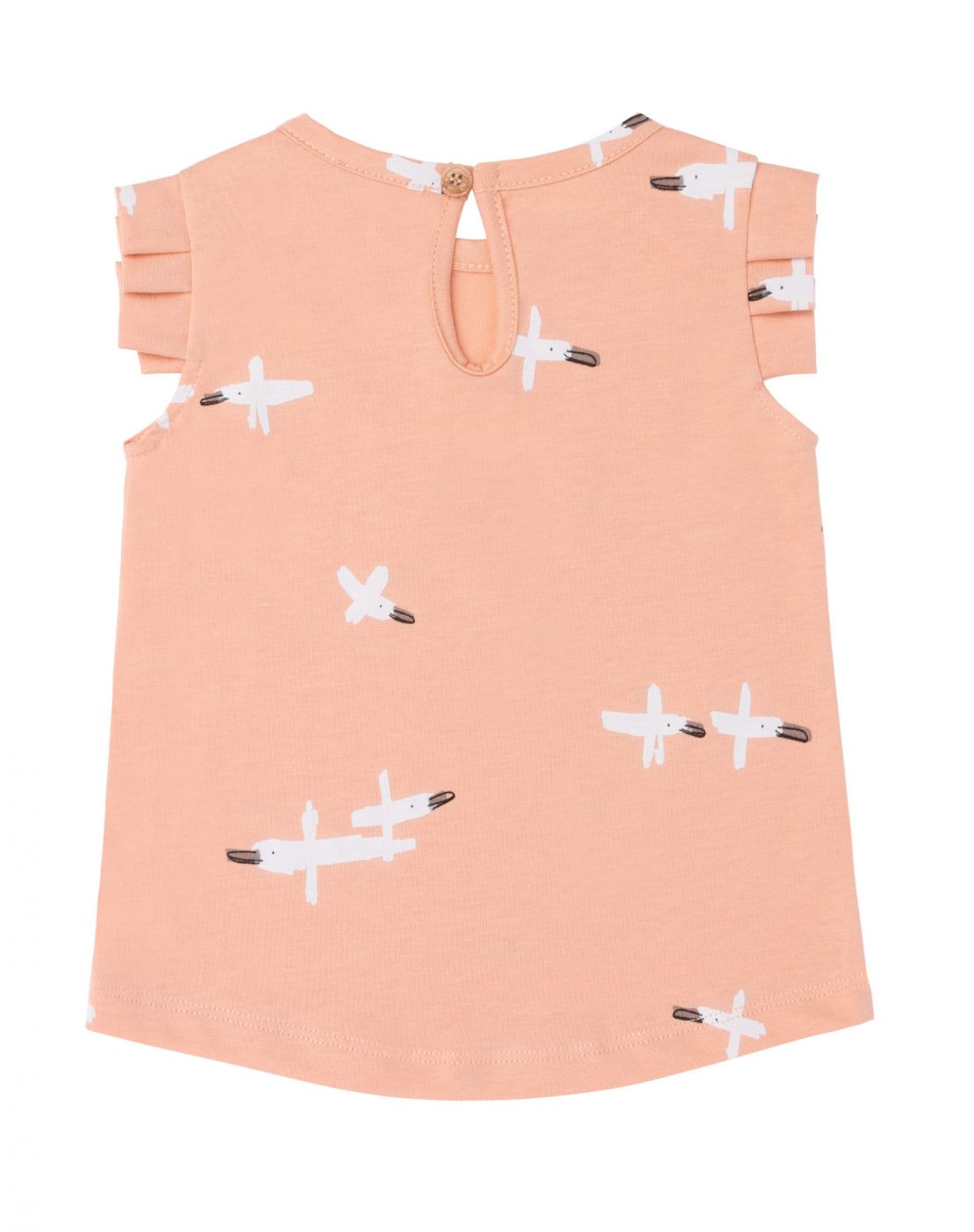 Camiseta manga corta - BIRDS SALMÓN