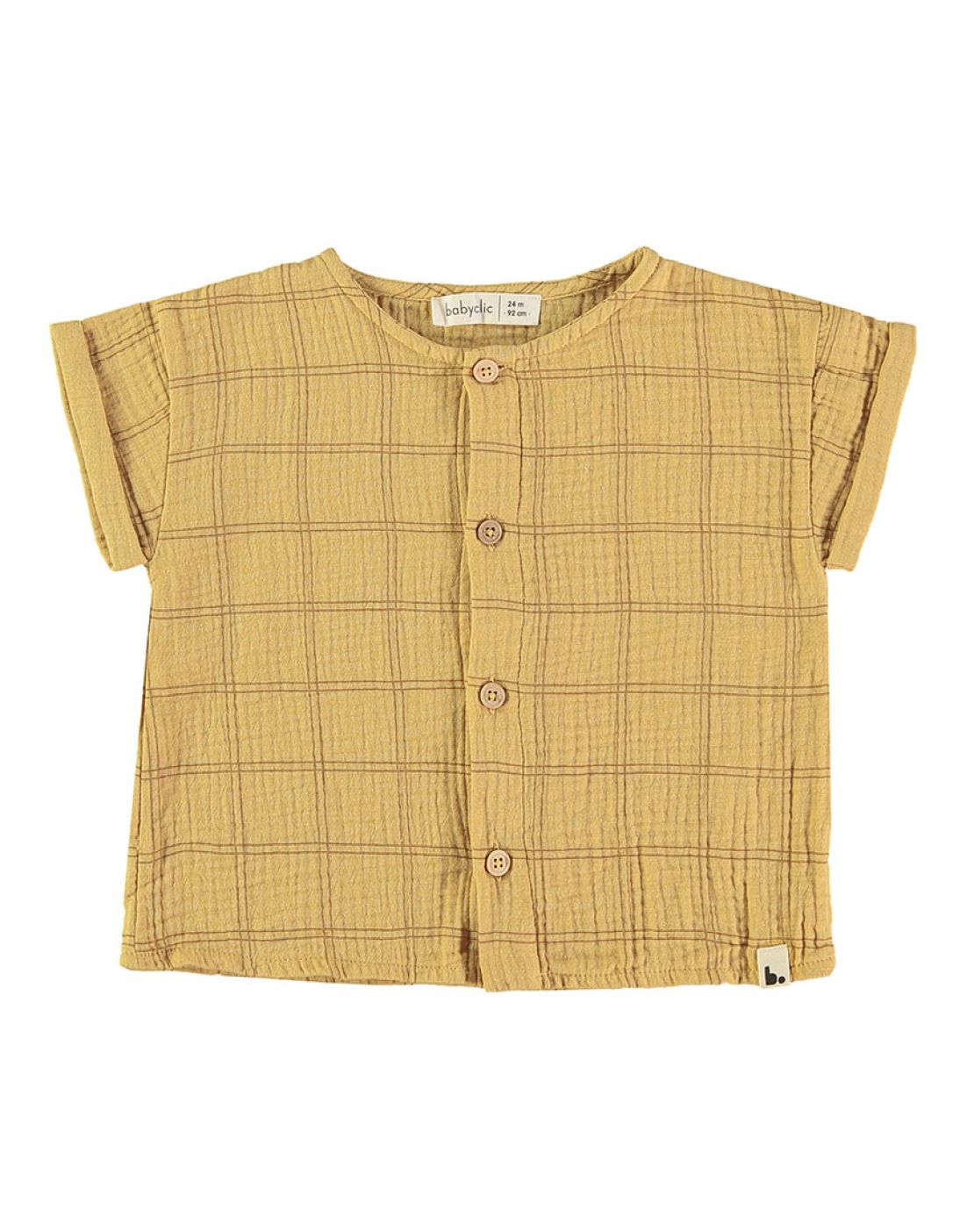 Top - SQUARES MUSTARD