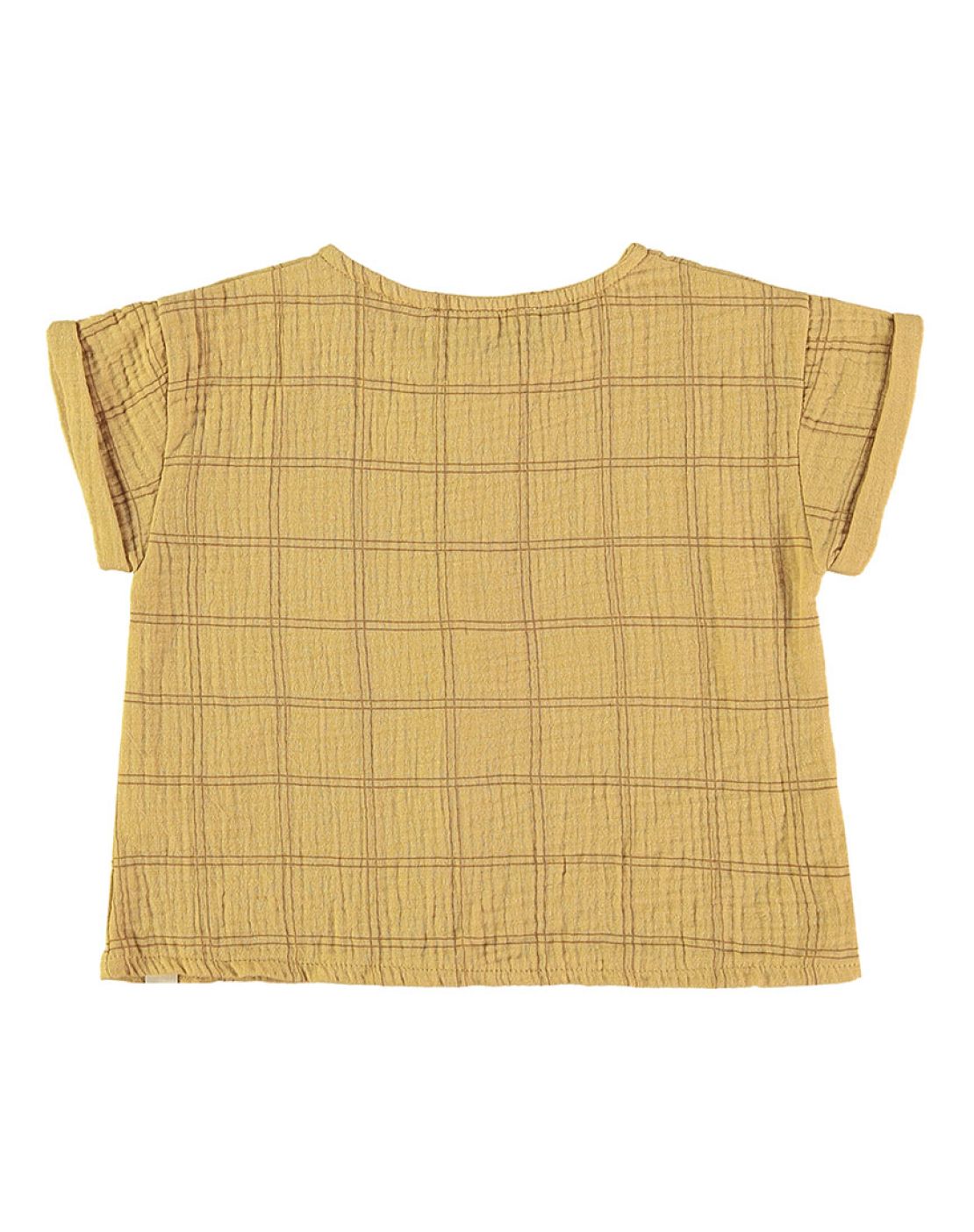 Top - SQUARES MUSTARD